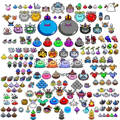 A Whole Mess Of Dragon Quest Slimes Collected Into Tiny Cartridge 3ds Nintendo Switch