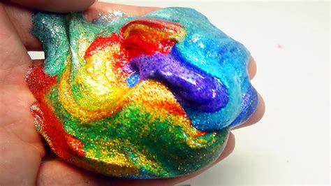 Rainbow Super Glitter Slime Multicolor Galaxy Thinking Putty