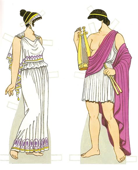 Ancient Greek Costumes Paper Dolls History Of Costume Series Tom