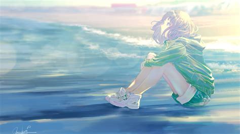 Download 1920x1080 Anime Girl Profile View Looking Away Wallpapers