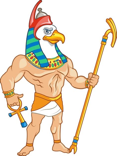 Ancient Egypt Mythology God Of Sky Horus Premium Vector