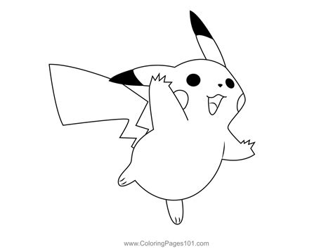 Pikachu Flying Coloring Page For Kids Free Pikachu Printable Coloring