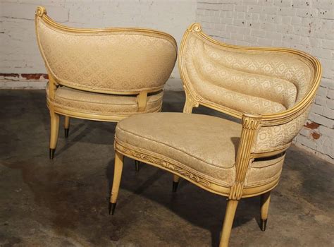 Vintage Hollywood Regency One Armed Chairs By Prince Howard Furniture