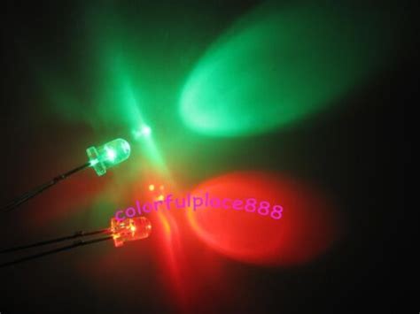 50pcs 5mm Red Green Bi Color Self Flash Flashing Water Clear Bright Led 2 Pin Ebay