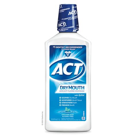 Act Dry Mouth Mouthwash 338 Oz Soothing Mint With Xylitol