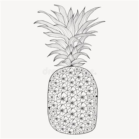 21 Inspirational Pictures Adult Coloring Page Zentangle Pineapple