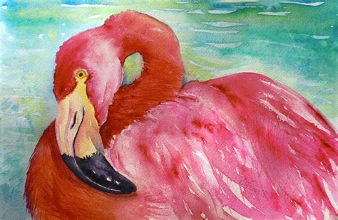 Pink Flamingo Painting By Kathy Sturr Fine Art America