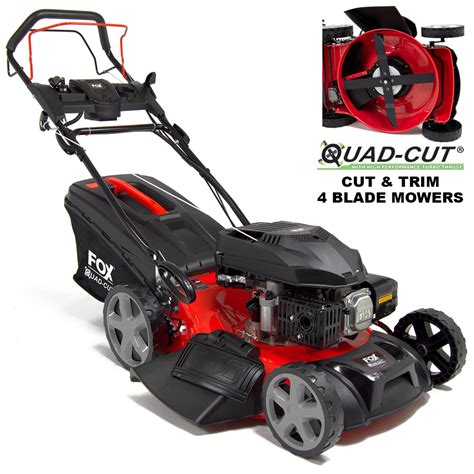 Fox Quad Cut 510e 20 Electric Start Self Propelled Petrol Lawn Mower