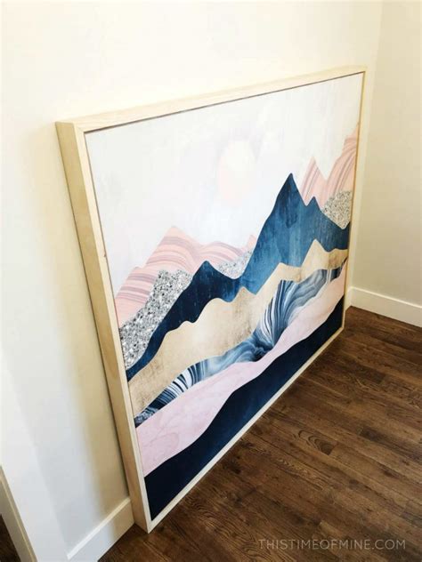 How To Make And Frame Your Own Large Art For Cheap Diy Canvas Art
