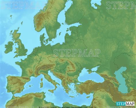 StepMap Europa Relief 23 08 19 gh Landkarte für Welt