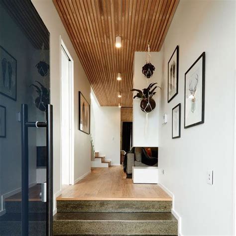 Hallway Entrance Timber Ceiling Wallpaper Ceiling Wooden Ceilings