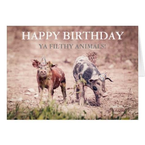 Happy Birthday Ya Filthy Animals Birthday Card Zazzle