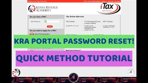 Kenya Revenue Authority Kra Portal Password Reset Quick Method 2023