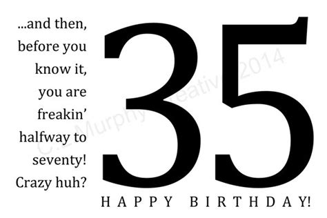 Download 35th Birthday Turning 35 Friend Birthday Etsy 35th