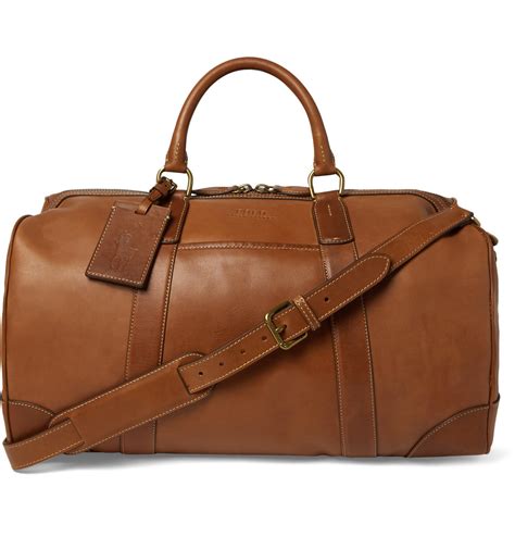 Polo Ralph Lauren Leather Duffle Bag In Light Brown Brown For Men Lyst