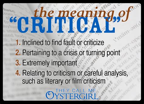 15 quirky malayalam words you should add to your vocabulary. The Meaning of "Critical" - They Call Me Oystergirl