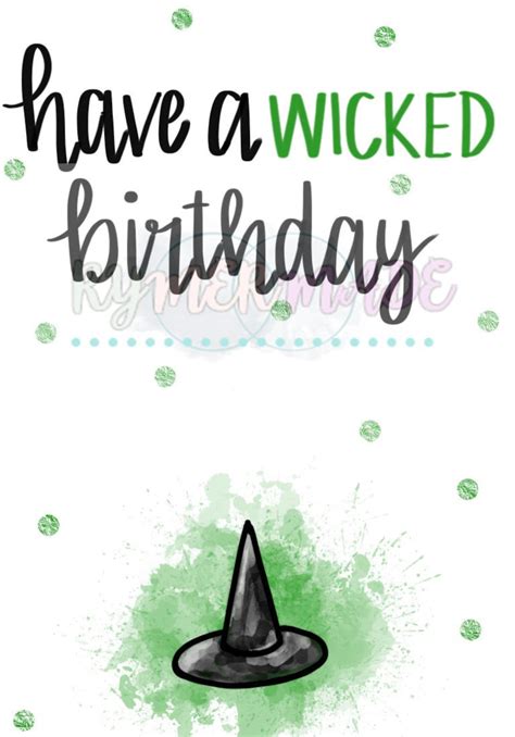 Have A Wicked Birthday Witch Birthday Card Happy Birthday Etsy