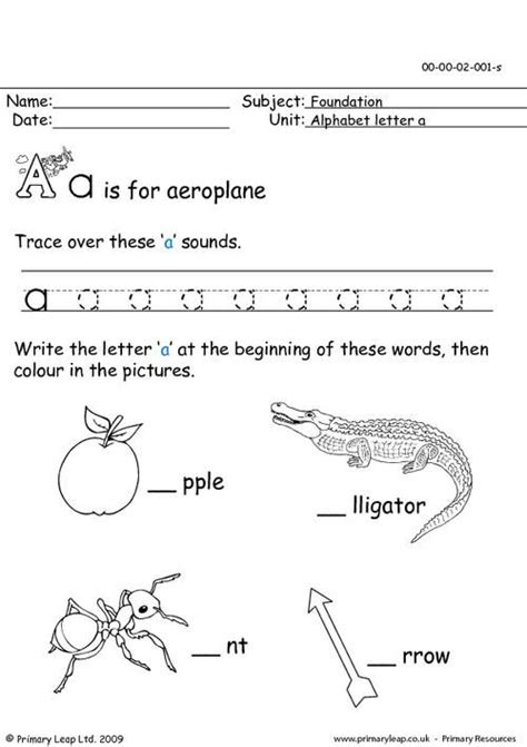 The Letter Aa Worksheet Teaching Handwriting Worksheets Preschool