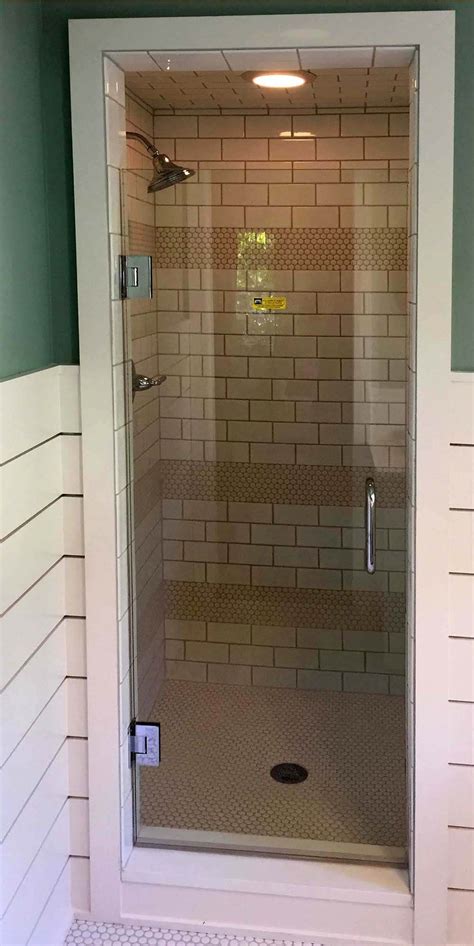 frameless glass shower door single panel glass door ideas