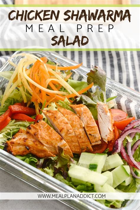 For the shawarma1 kilogram chicken thigh fillets8 pieces flatbreadchopped lettucetomato slicesonion. Chicken shawarma salad is a perfect meal prep to break out ...