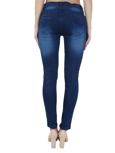 Buy Ansh Fashion Wear Womens Denim Jeans Regular Fit Mid Waist Dark Blue Online ₹799