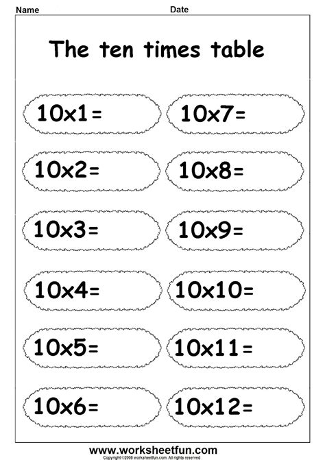 Arab Unity School Grade 1 C Blog Maths Multiply By 10 Worksheets