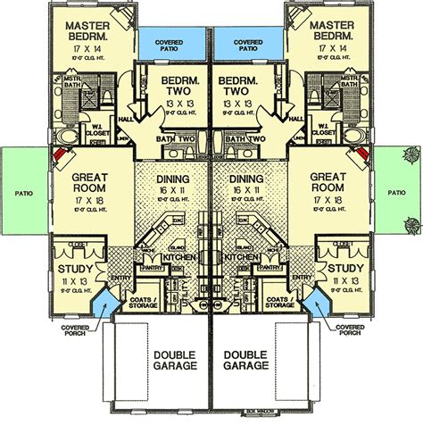 Duplex House Plans With Open Floor Plan Floorplansclick