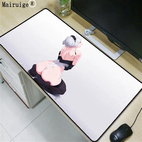 Mairuige Nier Automata Lock Edge Gaming Mouse Pad Gamer Game Mouse Pad Anime Girl Butt Mousepad