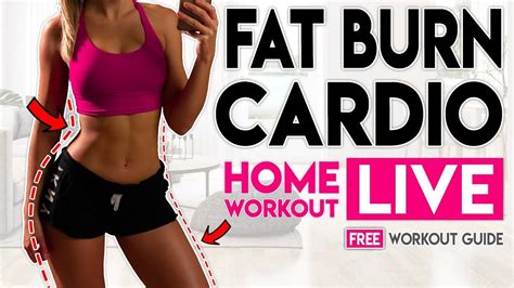 FAT BURN CARDIO LIVE At Home Workout YouTube