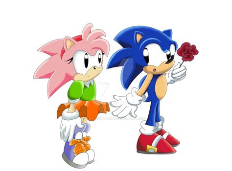 Classic Sonic And Amy By Swedishdrawer11 On Deviantart
