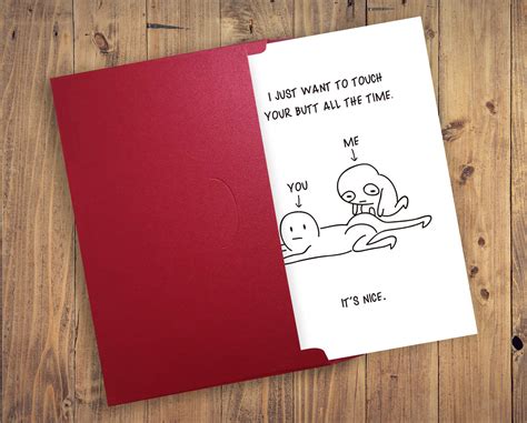 naughty touch your butt love card cheeky anniversary card for him her romantic valentine s day