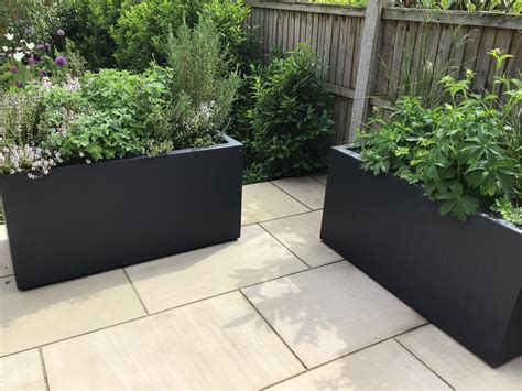 Our Fibreglass Planters In Situ At A Garden Design By Camilla Grayley