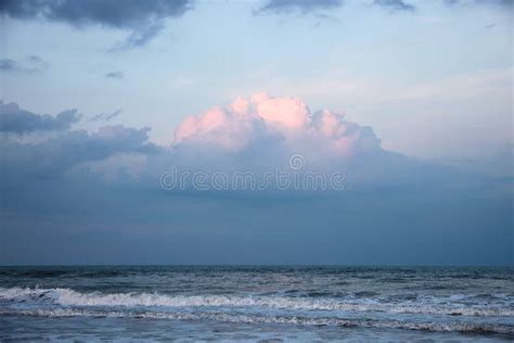 Storm Clouds On The Horizon In Jacksonville Beach Florida Stock Image