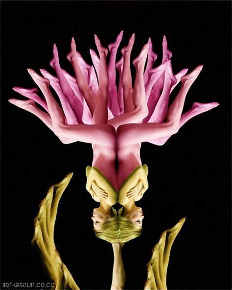 beautiful flowers made of human bodies