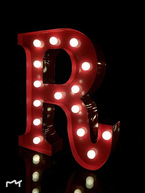 12 Metal Red R Marquee Letters Marquee Light Light Up Etsy