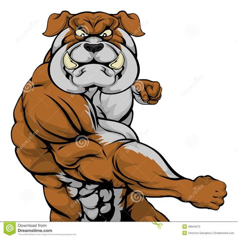 Bulldog Attacking Stock Vector Illustration Of Fist