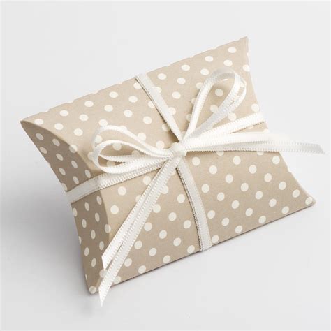 Pearl Grey Polka Dot Pillow Favour Box By Favour Lane