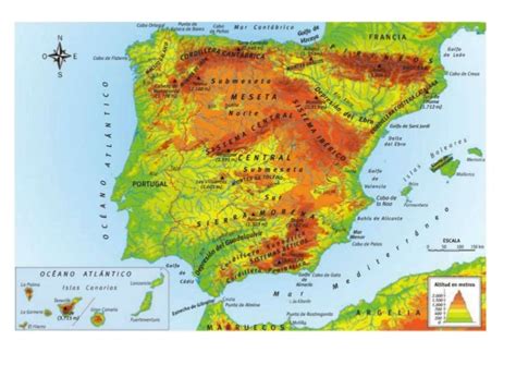 Mapa FÍsico De EspaÑa