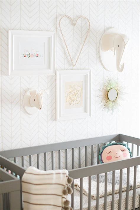 We've got a great selection of wallpaper patterns for nurseries. Free Printable Nursery Wall Decor - The Greenspring Home