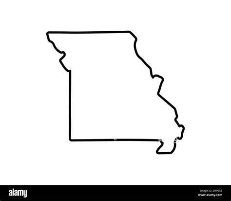 Missouri State Map Us State Map Missouri Outline Symbol Vector