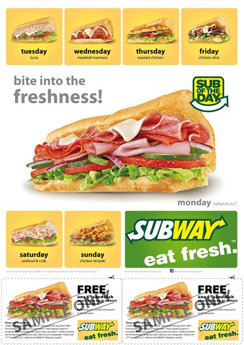 Subway Buy One Get One Free Voucher