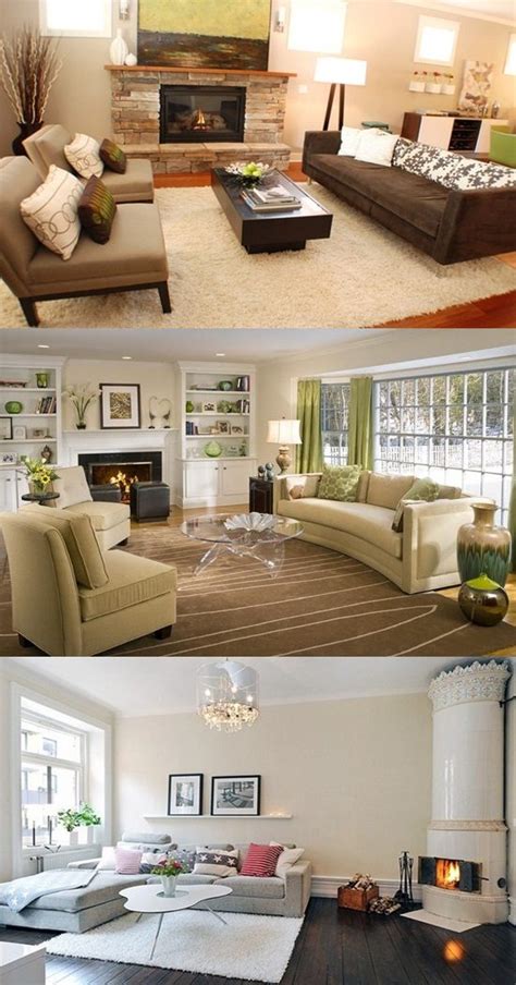 How To Decorate A Living Room With A Fireplace Interior