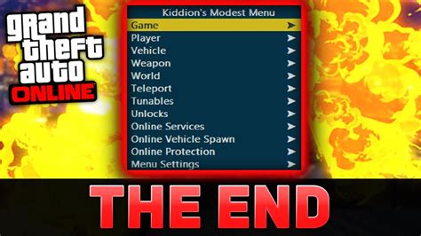 GTA ONLINE MOD MENUS IN The End YouTube