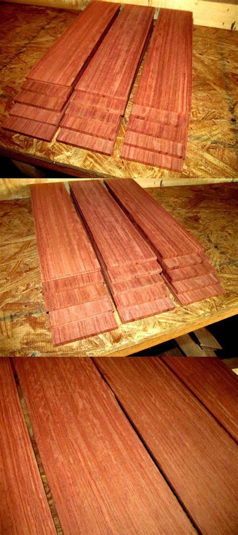 Ten 10 Beautiful Sanded Kiln Dried Thin Pieces Bubinga Wood 12 X 3 X