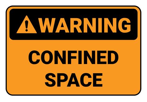 Warning Confined Space Symbol Sign Safety Sign Vector Illustration OSHA And ANSI Standard Sign