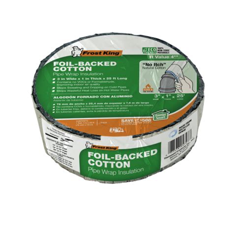 Ideal for overwrapping electric eat cables used to prevent water pipes from freezing. Foil and Cotton Fiberglass Pipe Wrap | Frost King ...