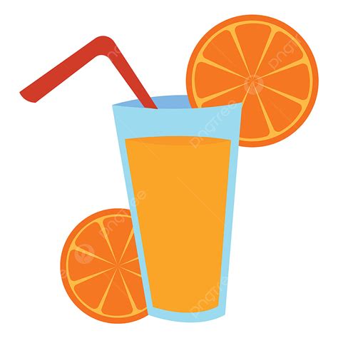 Orange Juice Box Clipart Transparent Background Glass Of Orange Juice Illustration Vector On