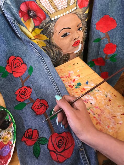 Hand painted jacket Jacket with painting Jacket with art work Denim jean jacket JACKET with art 