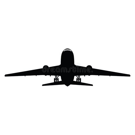 Airplane Silhouette Stock Vector Illustration Of Transport 119008375