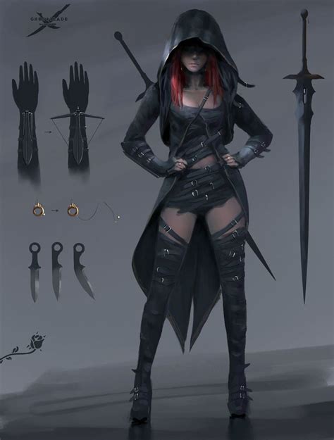 Lenia Wl Op On Artstation Female Thief Assassin Dark Shadow Night